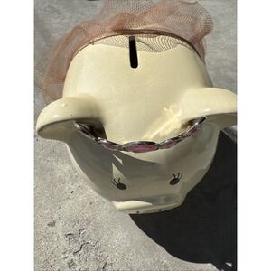 Ballerina Piggy Bank Rhinestone Tiara Tulle Skirt Ceramic Nursery Decor